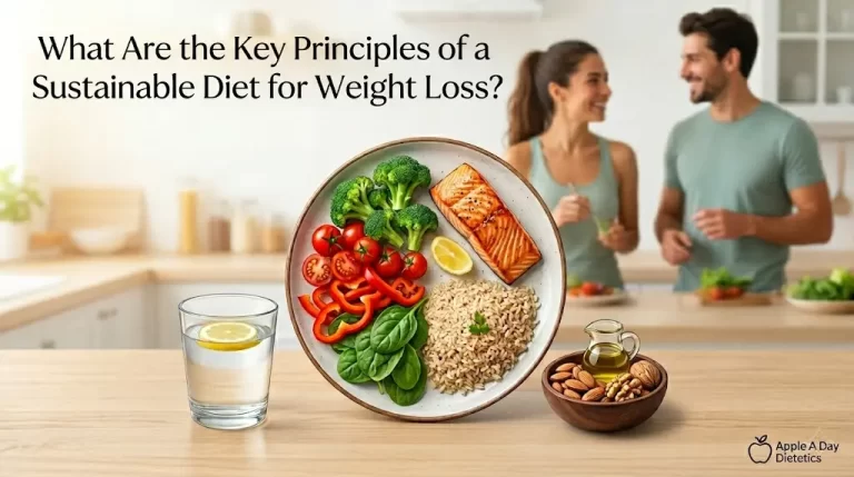 What are the key pinciples of sustainable diet for weight loss
